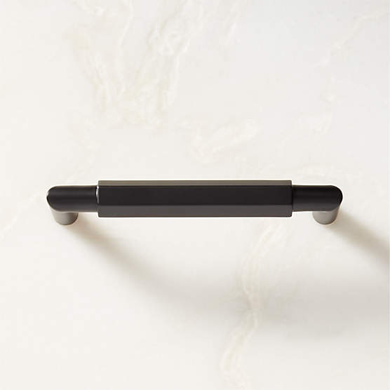 Lavau Black Metal Cabinet Handle 4"