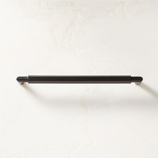 Lavau Black Metal Cabinet Handle 8"