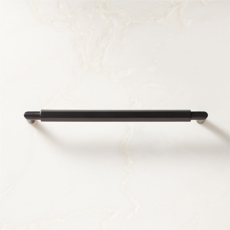 Lavau Black Metal Cabinet Handle 8"