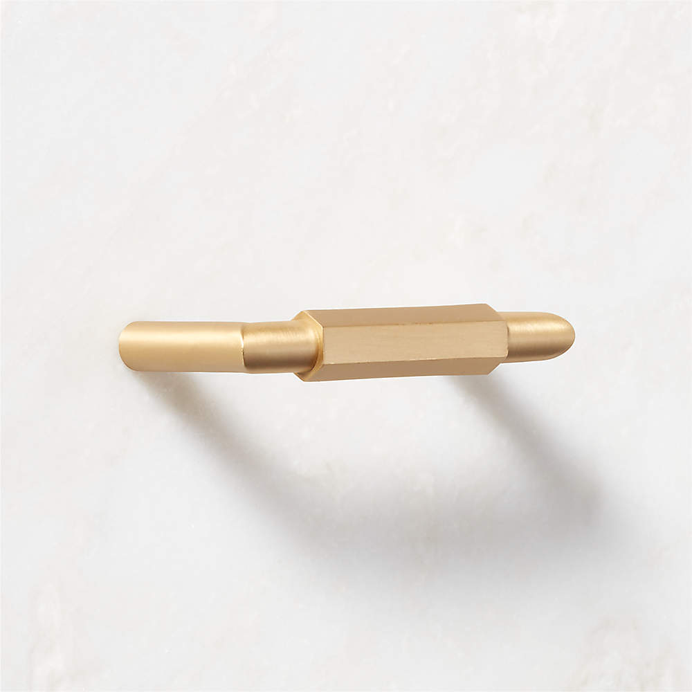 Furniture Handle - Brushed brass - EDGE STRAIGHT - 200 mm - Cabinet handle  EDGE - Black, Brass, Copper and Steel (40/200 / 350mm) - VillaHus