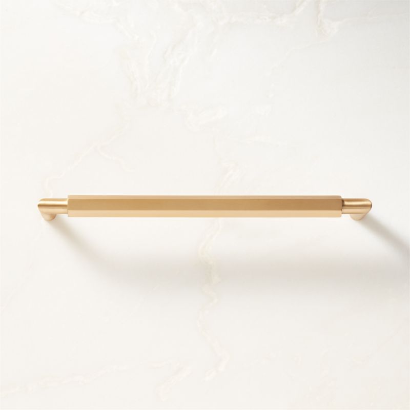 Lavau Brushed Brass Handle 8" - image 0 of 5