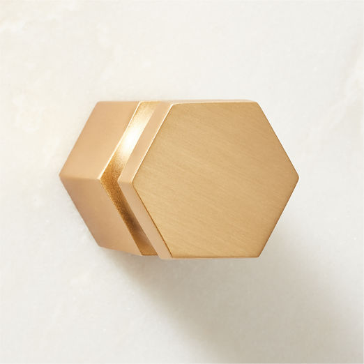 Lavau Brushed Brass Knob 1''