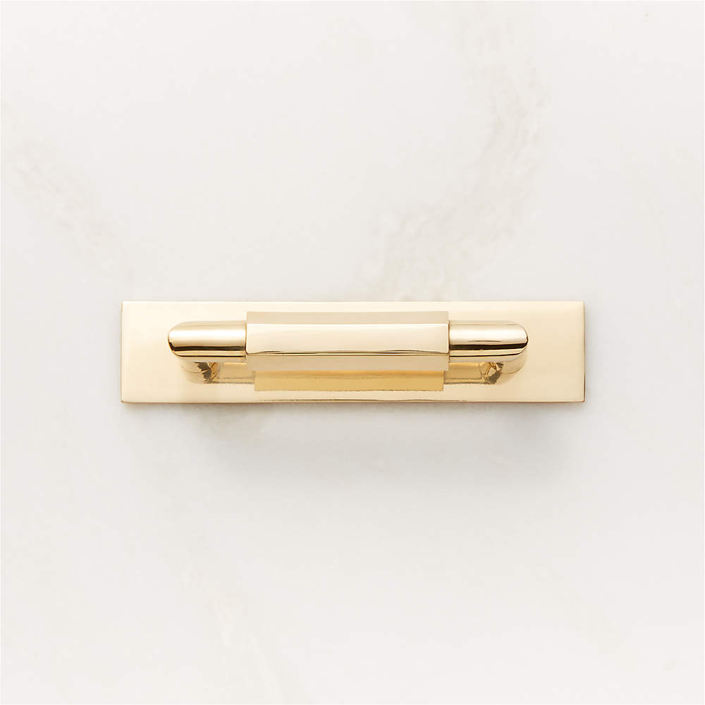 BELWITH 3 Centers Decorative Handle Pull Backplate - Lancaster Brass