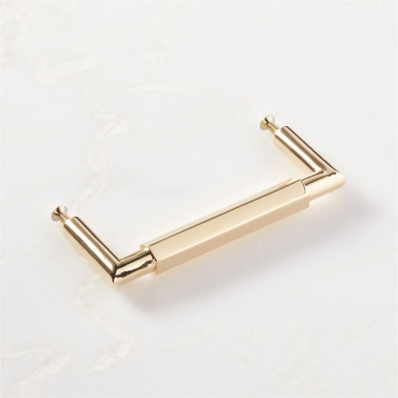 Lavau Unlacquered Brass Handle 4" - image 4 of 8