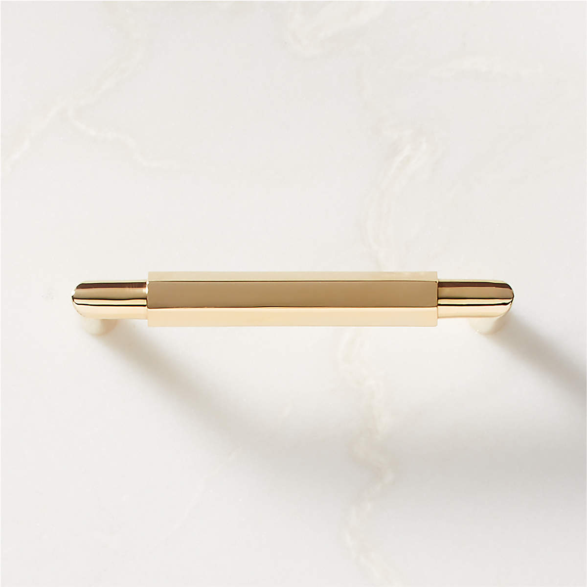 Lavau Modern Unlacquered Brass Modern Handle 4" + Reviews CB2