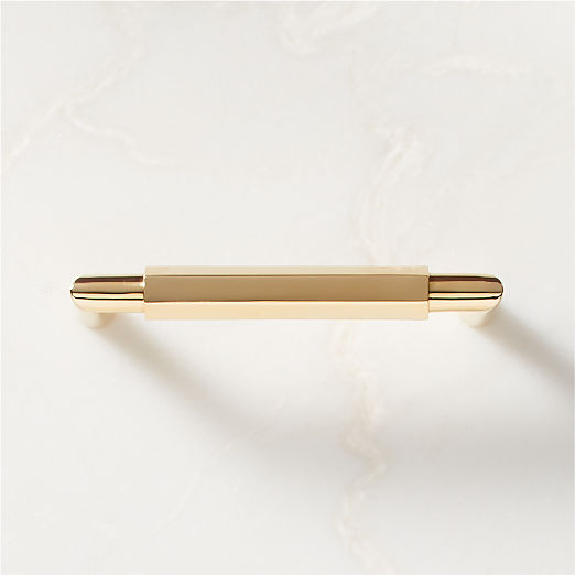 Lavau Unlacquered Brass Handle 4"