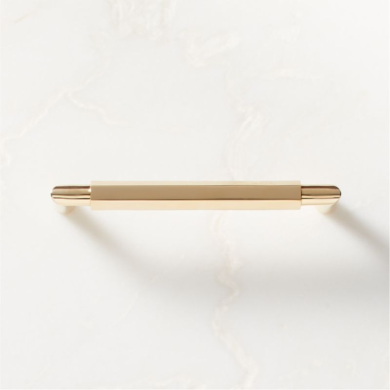 Lavau Unlacquered Brass Handle 5" - image 0 of 7