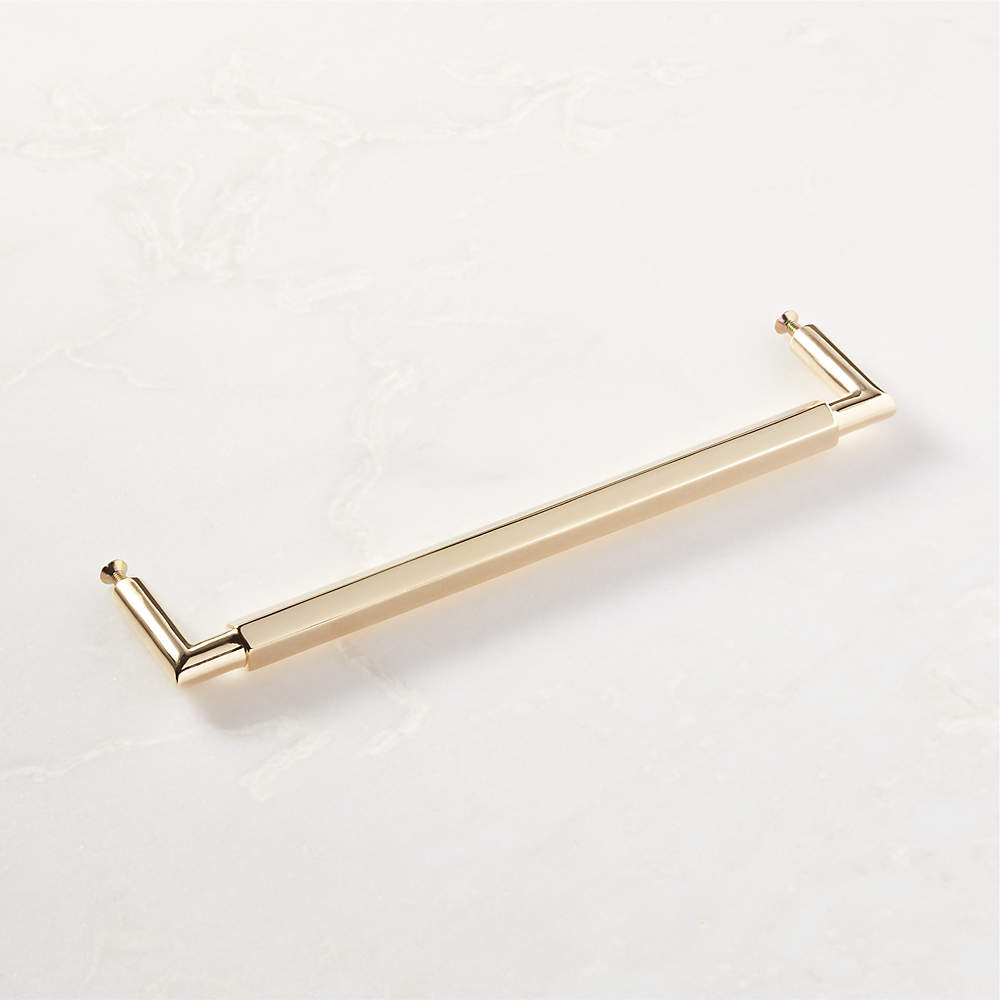 Lavau Unlacquered Brass Cabinet Handle with Backplate 4