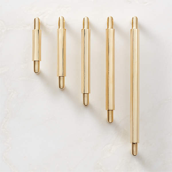 Lavau Modern Unlacquered Brass Modern Cabinet Handle 8 + Reviews