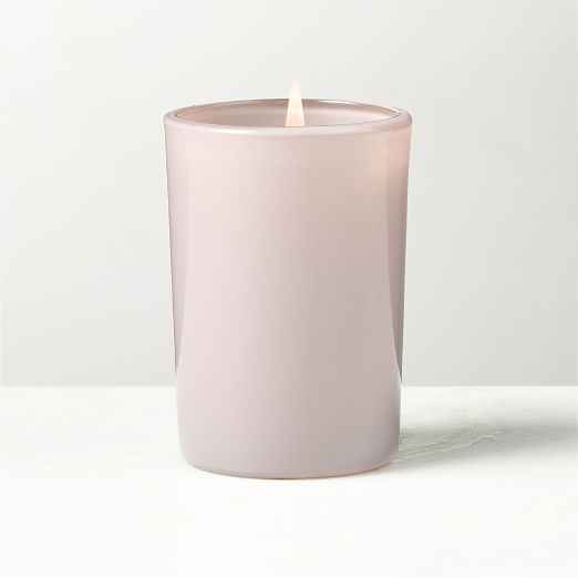 CB2 Lavender + Linen Scented Glass Candle 7oz