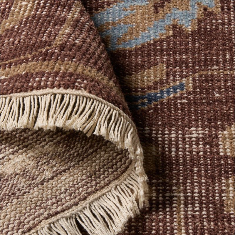 Lavidia Hand-Knotted Sienna Brown New Zealand Wool Runner Rug 2.5'x8' - image 3 of 4