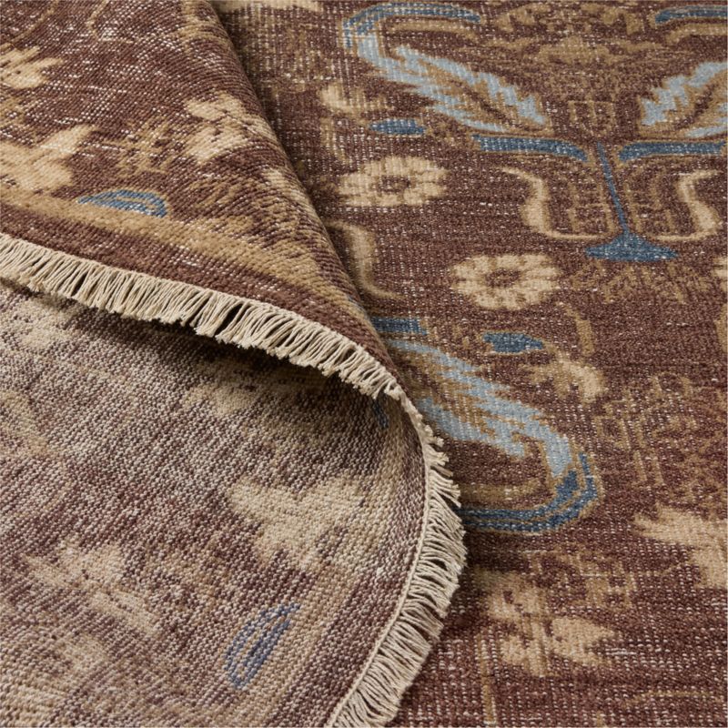 Lavidia Hand-Knotted Sienna Brown New Zealand Wool Area Rug 8'x10' - image 4 of 6