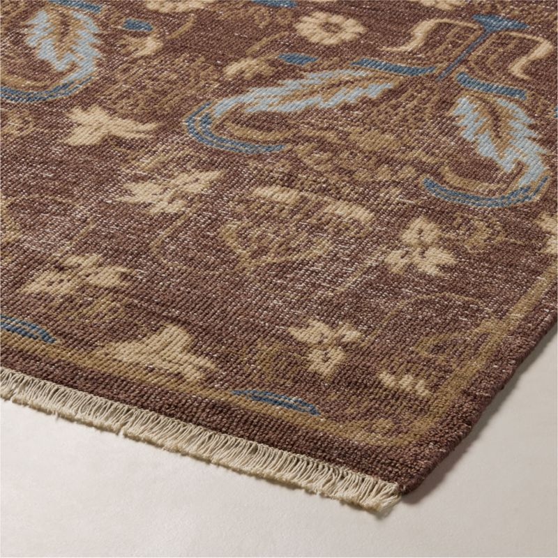 Lavidia Hand-Knotted Sienna Brown New Zealand Wool Area Rug 8'x10' - image 1 of 6