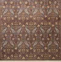 Lavidia Hand-Knotted Sienna Brown New Zealand Wool Rug Swatch 12"x12"
