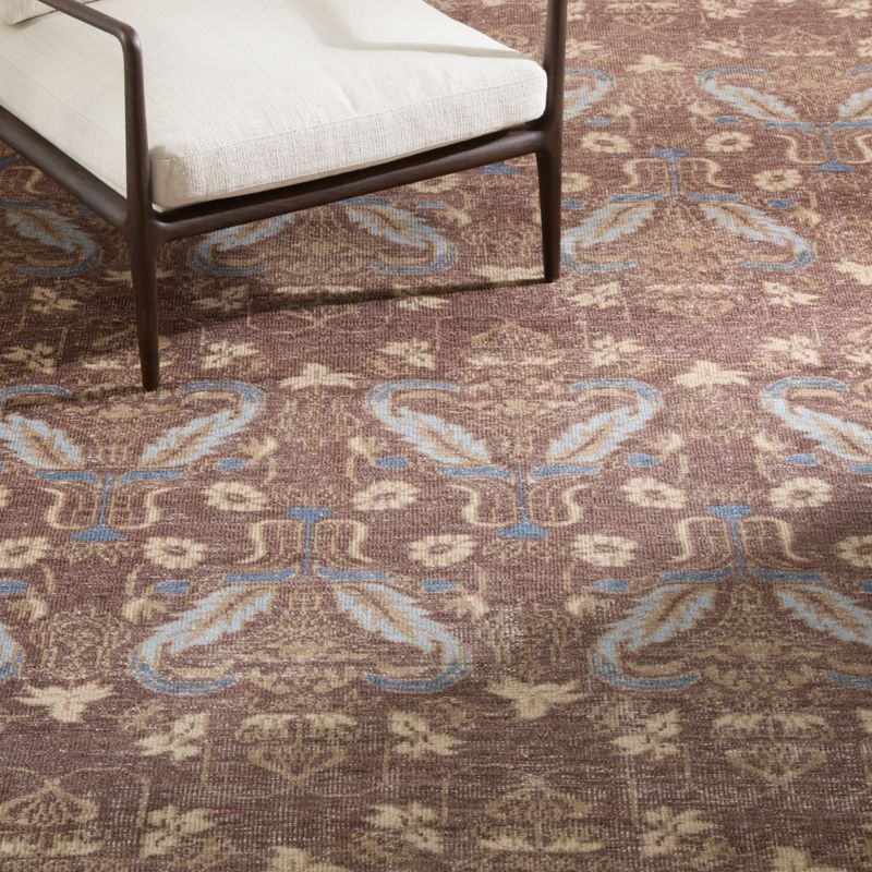 Lavidia Hand-Knotted Sienna Brown New Zealand Wool Area Rug 8'x10' - image 3 of 6