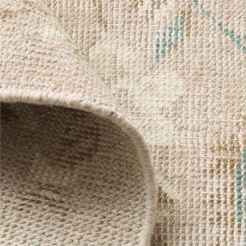 Lavish Hand-Knotted Light Taupe Floral Wool Area Rug 5'x8' - image 4 of 5