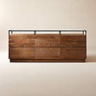 Connoisseur 8-Drawer Black Oak Wood Dresser Model 1006 by Paul McCobb