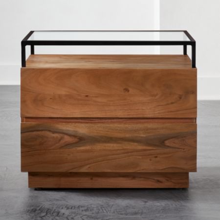 Lawson Glass Top Nightstand Reviews Cb2