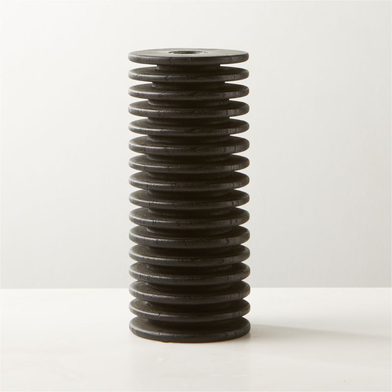 View Layer Black Taper Candle Holder Large details