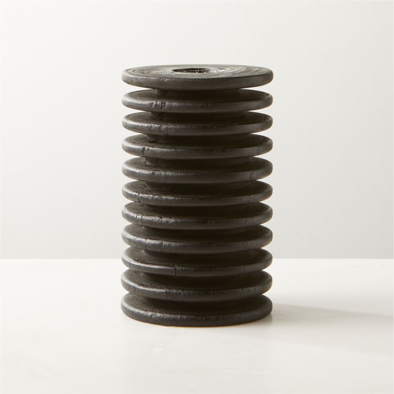 View Layer Black Taper Candle Holder Small details