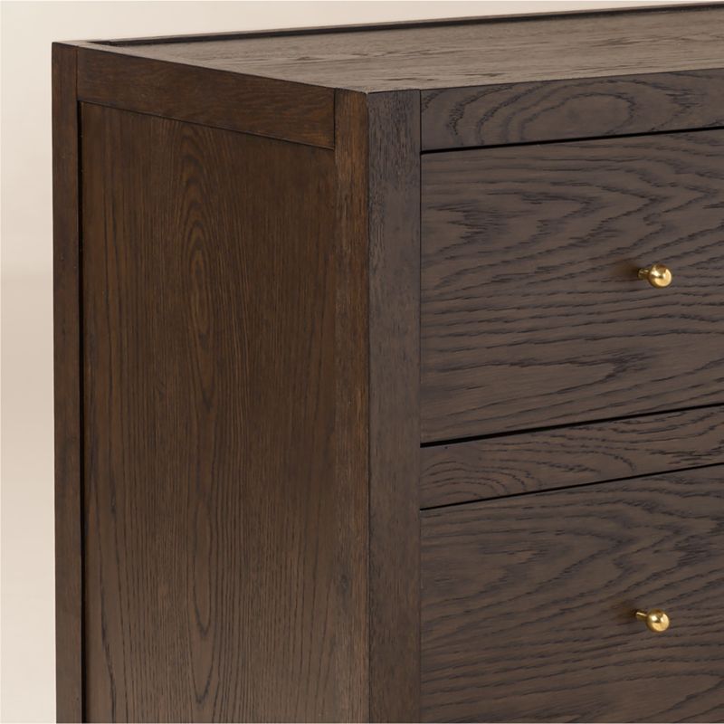 Layton 70" Dark Oak 6-Drawer Dresser - image 6 of 9
