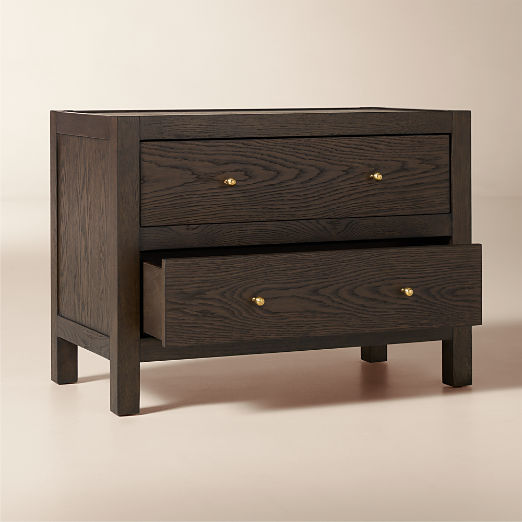 Layton 30" Dark Oak 2-Drawer Nightstand