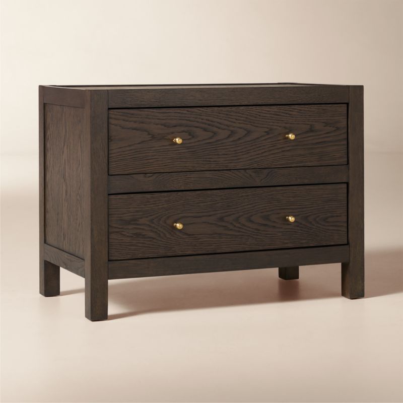 Layton 30" Dark Oak 2-Drawer Nightstand - image 2 of 8