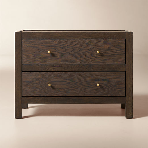 Layton 30" Dark Oak 2-Drawer Nightstand