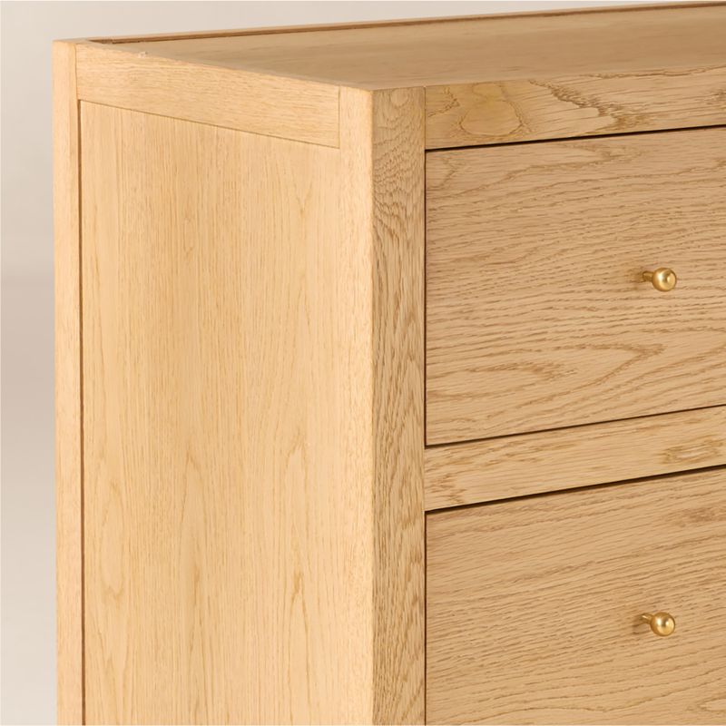 Layton 70" White Oak 6-Drawer Dresser - image 6 of 9
