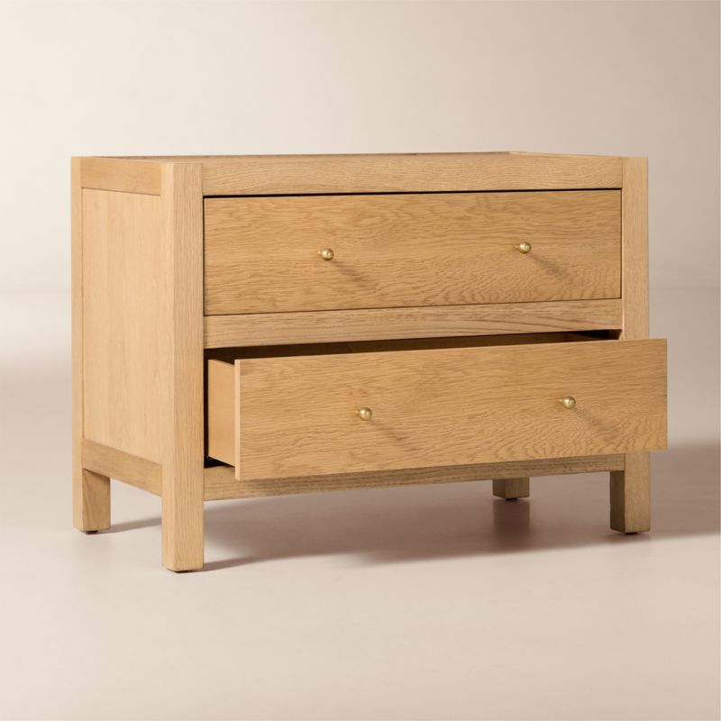 Layton 30" White Oak 2-Drawer Nightstand - image 3 of 8