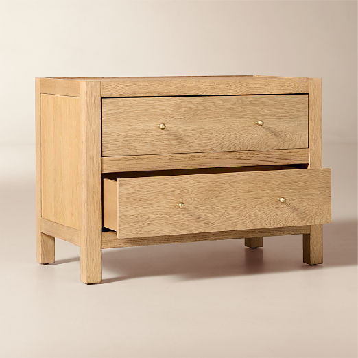 Layton 30" White Oak 2-Drawer Nightstand