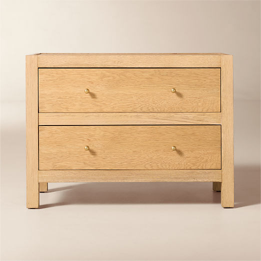 Layton 30" White Oak 2-Drawer Nightstand