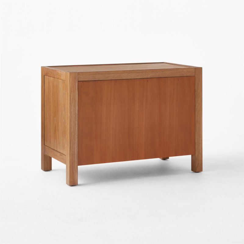 Layton 2-Drawer Shagreen and White Oak Wood Nightstand - image 7 of 9