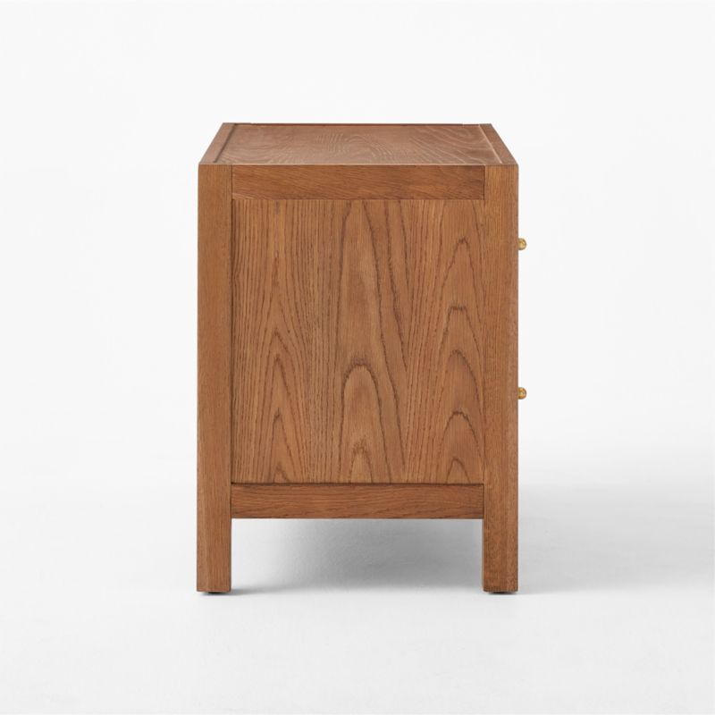 Layton 2-Drawer Shagreen and White Oak Wood Nightstand - image 6 of 9