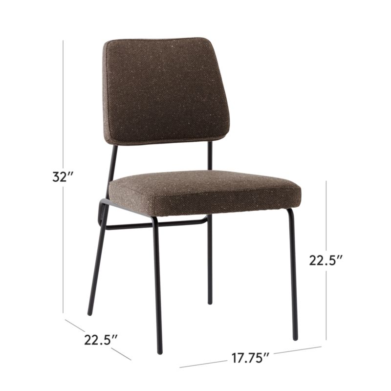 Laze Modern Brown Upholstered Dining Chair | CB2