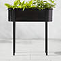 Lazo Modern Black Metal Outdoor Planter Stand Extra-Large + Reviews | CB2