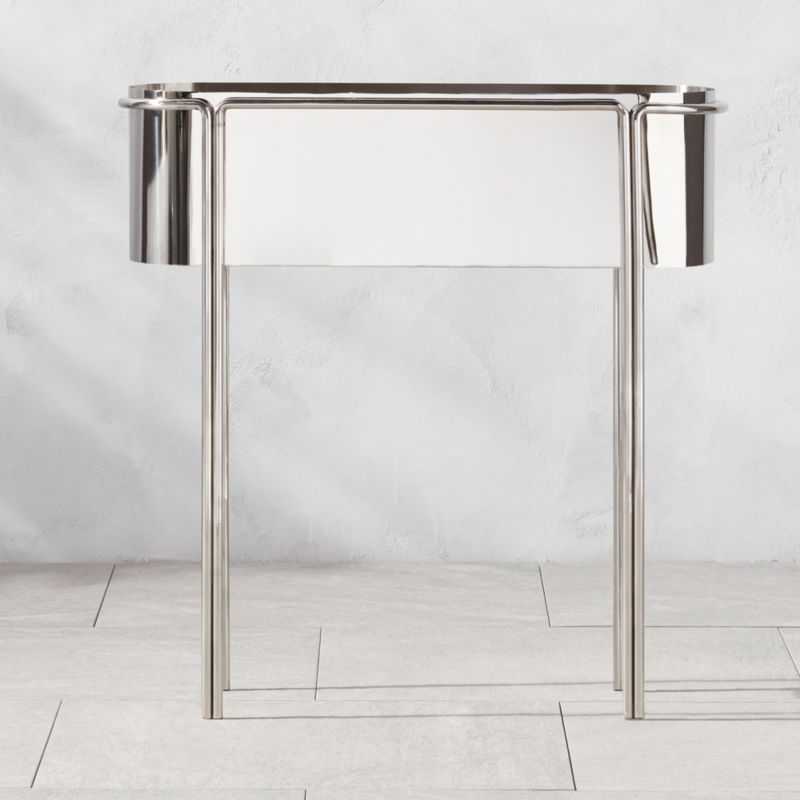 View Lazo Stainless Steel Indoor/Outdoor Raised Planter Tall details