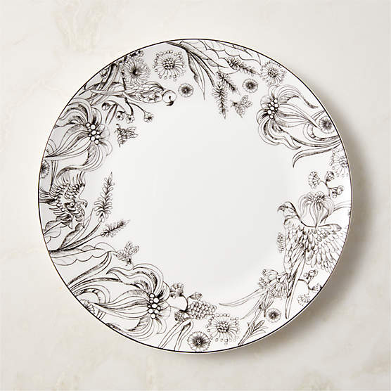 Le Paradis White and Silver Dinner Plate