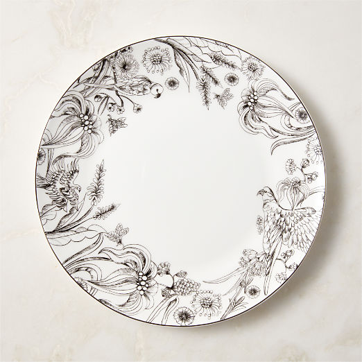 Le Paradis White and Silver Dinner Plate