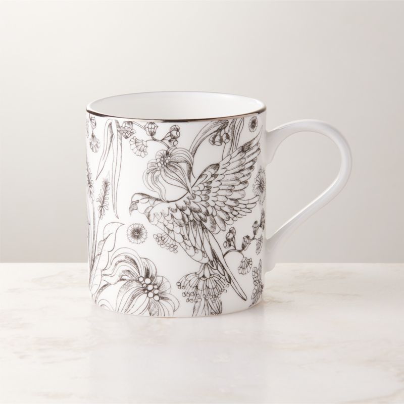 Viewing product image Le Paradis White and Silver Mug - image 1 of 2