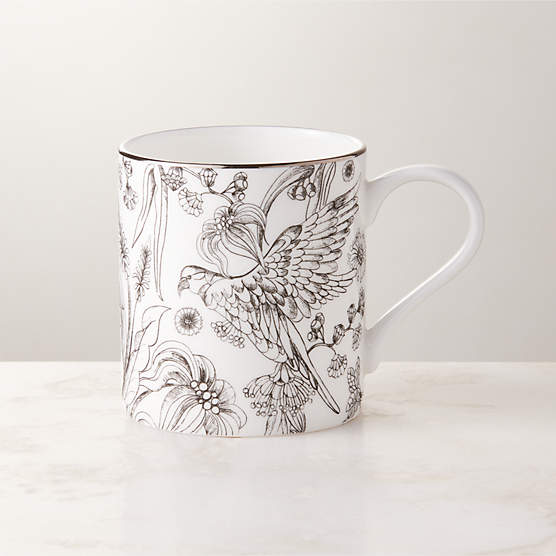 Le Paradis White and Silver Mug