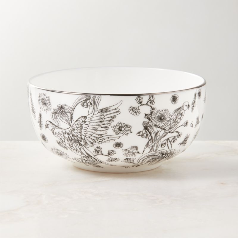 Viewing product image Le Paradis White and Silver Soup Bowl - image 1 of 3