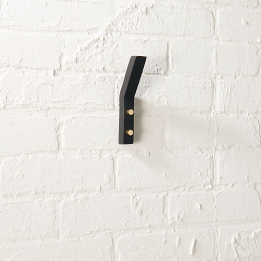 Leaning Edge Matte Black Wall Hook