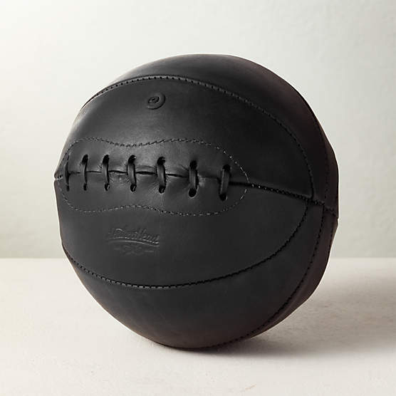 Leather Head Small Black Leather Basketball