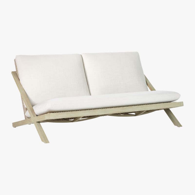 Lecco 62" Teak Outdoor Loveseat - image 4 of 10