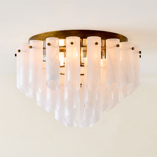 Lecko Milky Glass Flush Mount Light