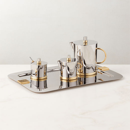 Leclaire Stainless Steel Coffee and Tea Serving Set