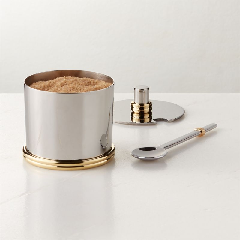 Leclaire Stainless Steel Sugar Bowl with Spoon - image 1 of 5