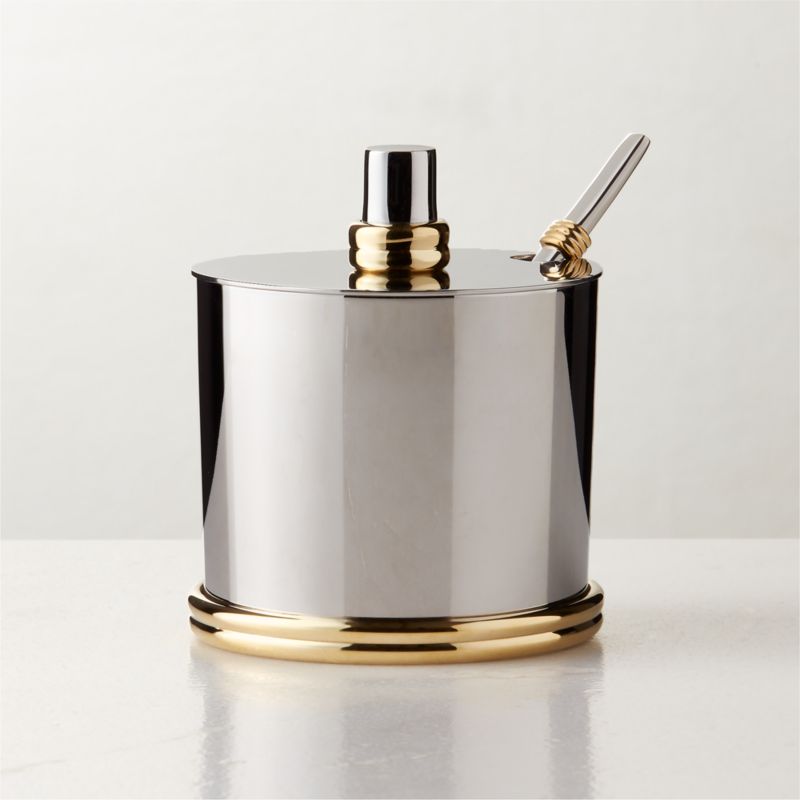 Leclaire Stainless Steel Sugar Bowl with Spoon - image 0 of 5