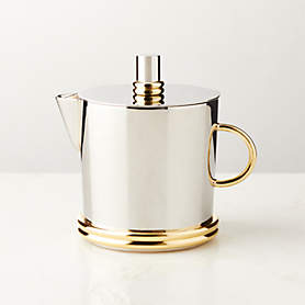 Teaz Café Teapot w/Stainless Steel Infuser - White